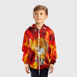 Ветровка с капюшоном детская Fire Fox, цвет: 3D-белый — фото 2