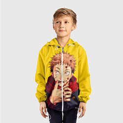 Ветровка с капюшоном детская Магическая битва Jujutsu kai, цвет: 3D-белый — фото 2