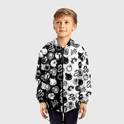 Ветровка с капюшоном детская ЭМБЛЕМЫ МАГИЧЕСКАЯ БИТВА JK, цвет: 3D-черный — фото 2
