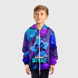Ветровка с капюшоном детская Сквик Squeak Brawl Stars, цвет: 3D-белый — фото 2