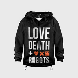 Ветровка с капюшоном детская Love Death Robots, цвет: 3D-черный