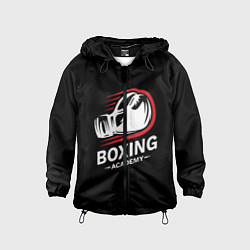 Ветровка с капюшоном детская Бокс, цвет: 3D-черный