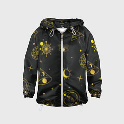 Ветровка с капюшоном детская Эзотерика, цвет: 3D-белый