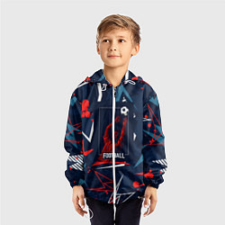 Ветровка с капюшоном детская ФУТБОЛ, цвет: 3D-белый — фото 2