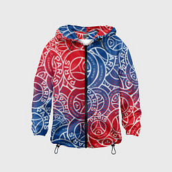 Ветровка с капюшоном детская ФК ПСЖ PARIS SAINT GERMAIN, цвет: 3D-черный