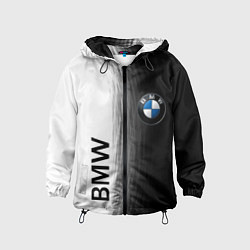 Ветровка с капюшоном детская Black and White BMW, цвет: 3D-черный