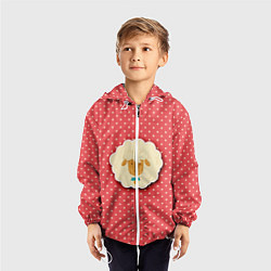 Ветровка с капюшоном детская Овечка, цвет: 3D-белый — фото 2