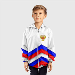 Ветровка с капюшоном детская РОССИЯ ФОРМА АБСТРАКТНЫЙ, цвет: 3D-белый — фото 2