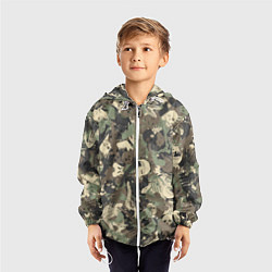 Ветровка с капюшоном детская Камуфляж с костями, цвет: 3D-белый — фото 2