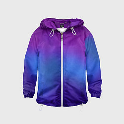 Ветровка с капюшоном детская Leather gradient, цвет: 3D-белый