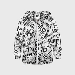 Ветровка с капюшоном детская UNDER WHITE, цвет: 3D-белый