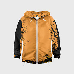 Ветровка с капюшоном детская Orange Halloween TRD, цвет: 3D-белый