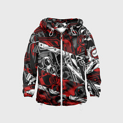 Ветровка с капюшоном детская Оружейный барон, цвет: 3D-белый