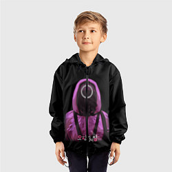 Ветровка с капюшоном детская Squid Game Circle Guy, цвет: 3D-черный — фото 2