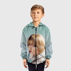 Ветровка с капюшоном детская Обворожительная Тейлор, цвет: 3D-черный — фото 2