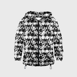 Ветровка с капюшоном детская Шахматы на шахматной доске, цвет: 3D-черный