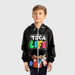 Ветровка с капюшоном детская Toca Life: Friends, цвет: 3D-белый — фото 2
