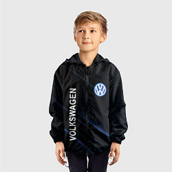 Ветровка с капюшоном детская Volkswagen, sport, цвет: 3D-черный — фото 2
