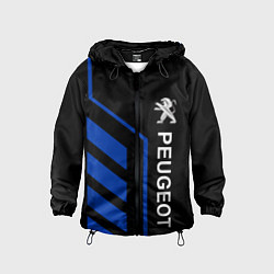 Ветровка с капюшоном детская ПЕЖО Peugeot, цвет: 3D-черный