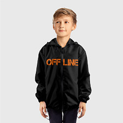 Ветровка с капюшоном детская Офлайнoffline, цвет: 3D-черный — фото 2