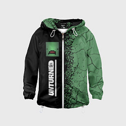 Ветровка с капюшоном детская UNTURNED Спрей По вертикали, цвет: 3D-белый