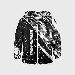 Ветровка с капюшоном детская SnowRunner Logo, цвет: 3D-белый