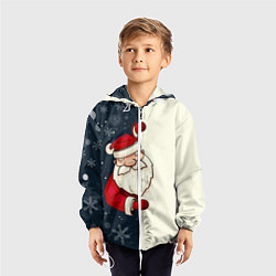 Ветровка с капюшоном детская Привет Дед Мороз, цвет: 3D-белый — фото 2