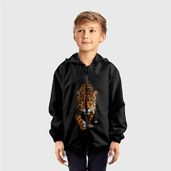 Ветровка с капюшоном детская Big Cat Leo, цвет: 3D-черный — фото 2