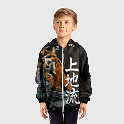 Ветровка с капюшоном детская Год тигра 2022 Взгляд, цвет: 3D-белый — фото 2