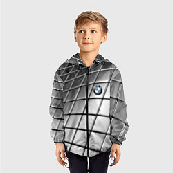 Ветровка с капюшоном детская BMW pattern 2022, цвет: 3D-черный — фото 2
