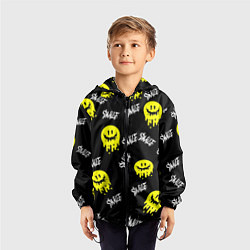 Ветровка с капюшоном детская SMILE smile граффити, цвет: 3D-черный — фото 2