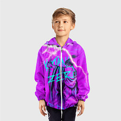Ветровка с капюшоном детская Katana Zero Катана Зеро Самурай, цвет: 3D-белый — фото 2