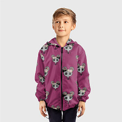 Ветровка с капюшоном детская Ниндзя-мыши Клинок, рассекающий демонов Kimetsu no, цвет: 3D-черный — фото 2