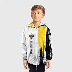 Ветровка с капюшоном детская RUSSIAN EMPIRE - ГЕРБ - Краска 6, цвет: 3D-белый — фото 2