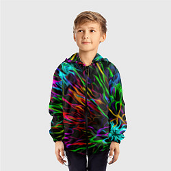 Ветровка с капюшоном детская Neon pattern Vanguard, цвет: 3D-черный — фото 2
