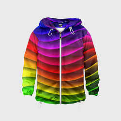 Ветровка с капюшоном детская Color line neon pattern Abstraction Summer 2023, цвет: 3D-белый