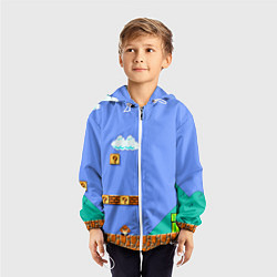Ветровка с капюшоном детская Марио дизайн, цвет: 3D-белый — фото 2