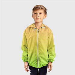 Ветровка с капюшоном детская GRADIEND YELLOW-GREEN, цвет: 3D-белый — фото 2