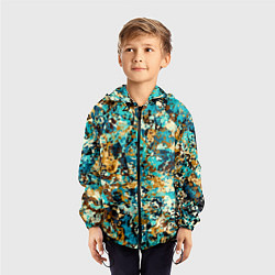 Ветровка с капюшоном детская РАЗНОЦВЕТНАЯ ПАЛИТРА, цвет: 3D-черный — фото 2