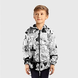 Ветровка с капюшоном детская Hunter x Hunter pattern, цвет: 3D-черный — фото 2