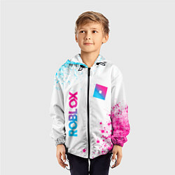 Ветровка с капюшоном детская Roblox Neon Gradient FS, цвет: 3D-черный — фото 2