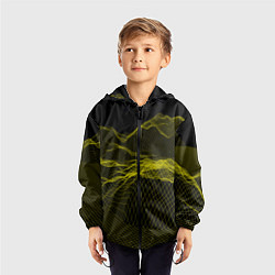 Ветровка с капюшоном детская Каркасный Пейзаж Горы, цвет: 3D-черный — фото 2