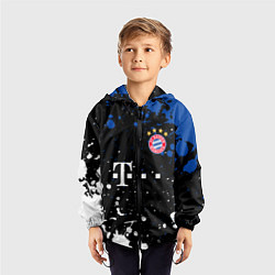 Ветровка с капюшоном детская Bayern munchen Краска, цвет: 3D-черный — фото 2