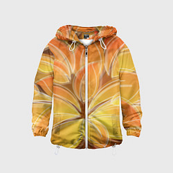 Ветровка с капюшоном детская Волшебные лепестки, цвет: 3D-белый