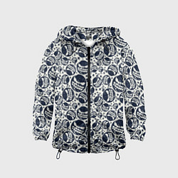 Ветровка с капюшоном детская Смайл с зубами, цвет: 3D-черный