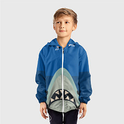 Ветровка с капюшоном детская Монстр Океана, цвет: 3D-белый — фото 2