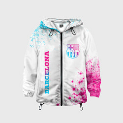 Детская ветровка Barcelona neon gradient style: надпись, символ