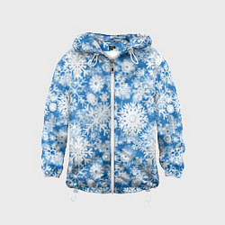 Ветровка с капюшоном детская Снежок, цвет: 3D-белый