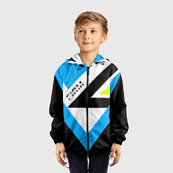Ветровка с капюшоном детская FIRM спортик, цвет: 3D-черный — фото 2