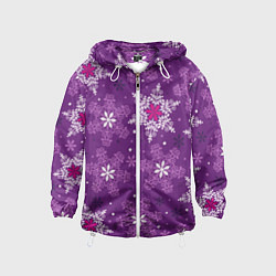 Ветровка с капюшоном детская Violet snow, цвет: 3D-белый